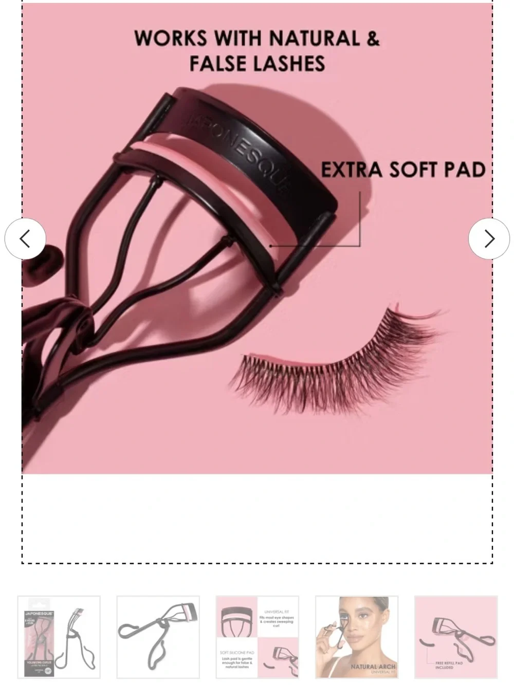 Japonesque Pink & Black Volumizing Eyelash Curler